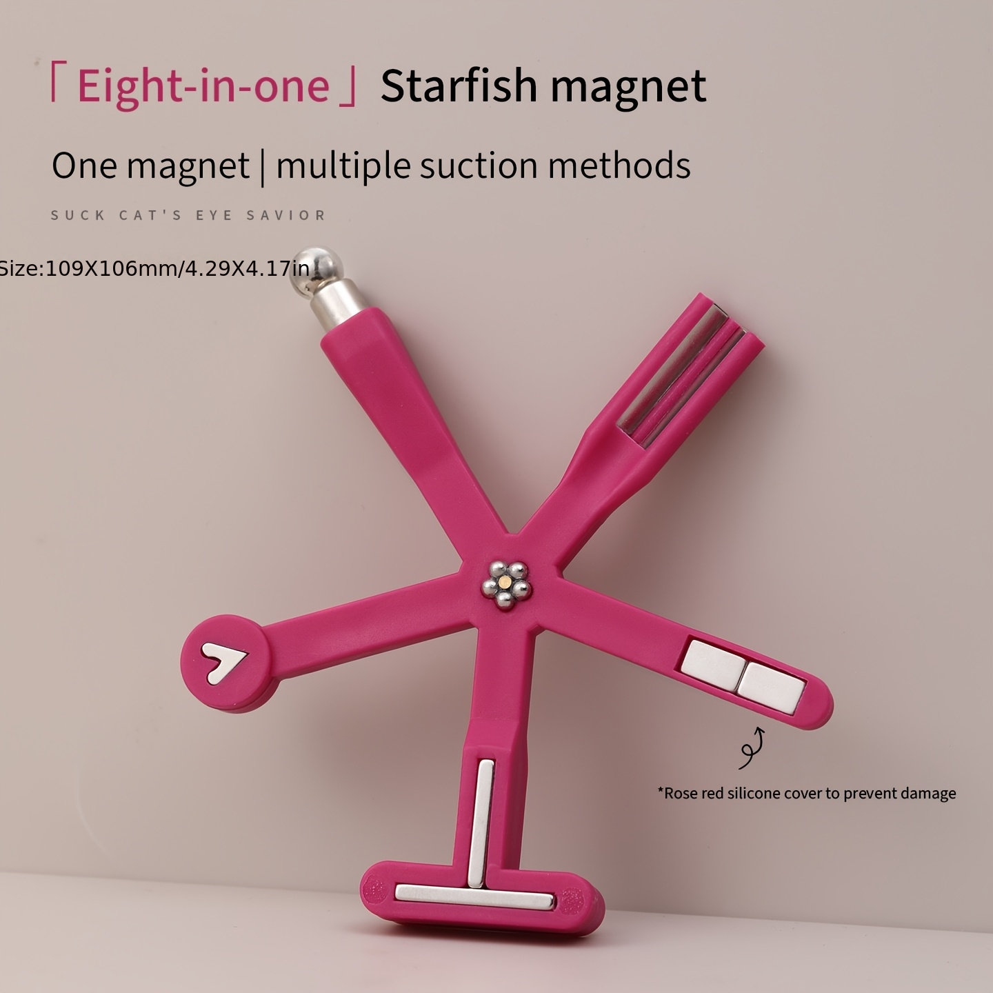 TEMU ANNIES Acht-In-Eén Nagel Magneet Fancy Multifunctionele Sterke Magneet voor Glaskralen Cat Eye Nagel Gel