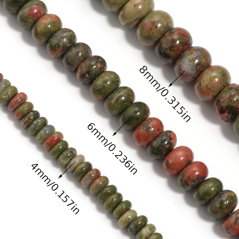 Floral-Green Abacus Bead with Spacer Beads for Jewelry Making