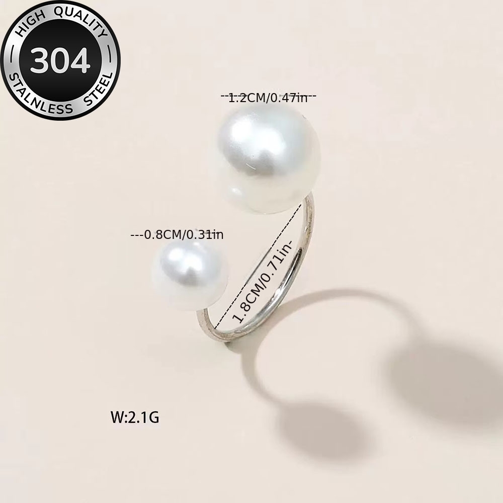 Hypoallergenic Stainless Steel Open Ring, Simple and Elegant