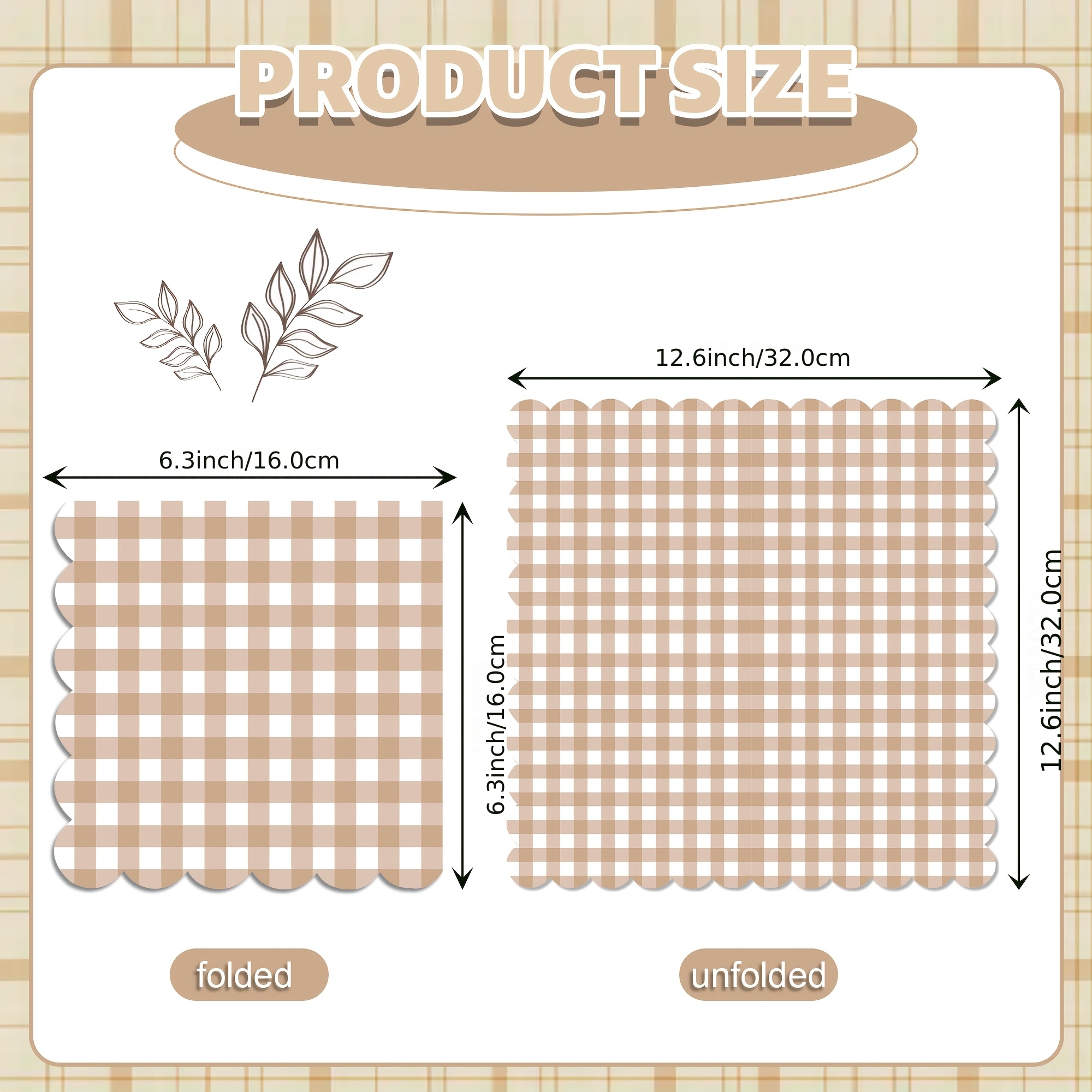 Image of 20pcs Brown Guest Napkins Disposable Paper Dinner Napkin Bathroom Hand Towels For Party Supplies For Halloween、christmas
