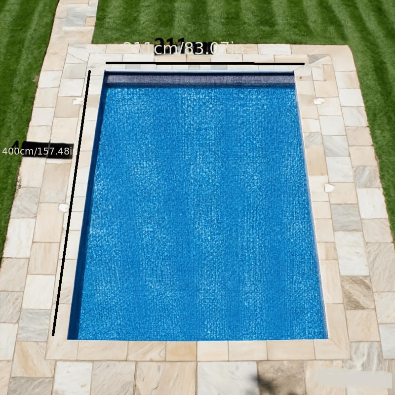1pc blue rectangular solar pool mat foam heat insulation cover multi use protective blanket for above inground pool outdoor camping daily use