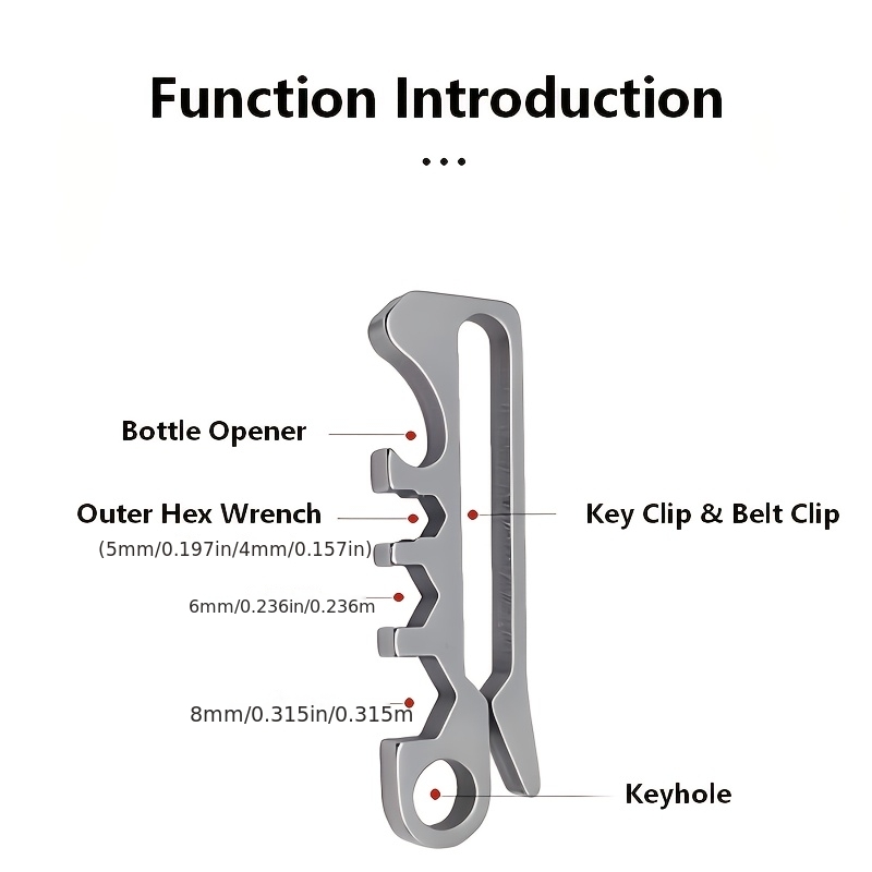 Multi-Function Fire Starter Keychain Tool