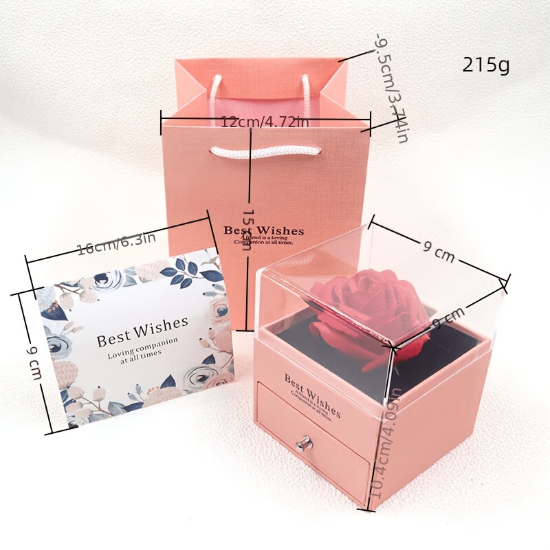 Luxurious Rose Gift Boxes Set, Elegant Packaging for Gifts