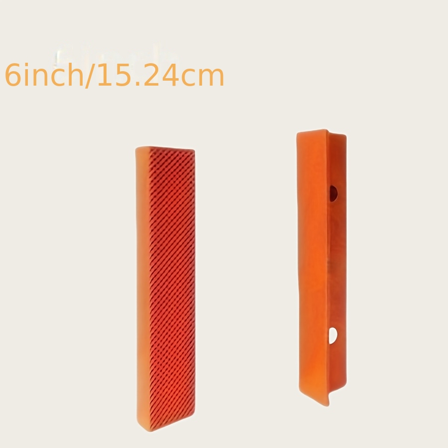 2pcs Magnetic Jaw Protector Strip For Bench Vise, 6-inch Flat Weave, Orange Polypropylene Material