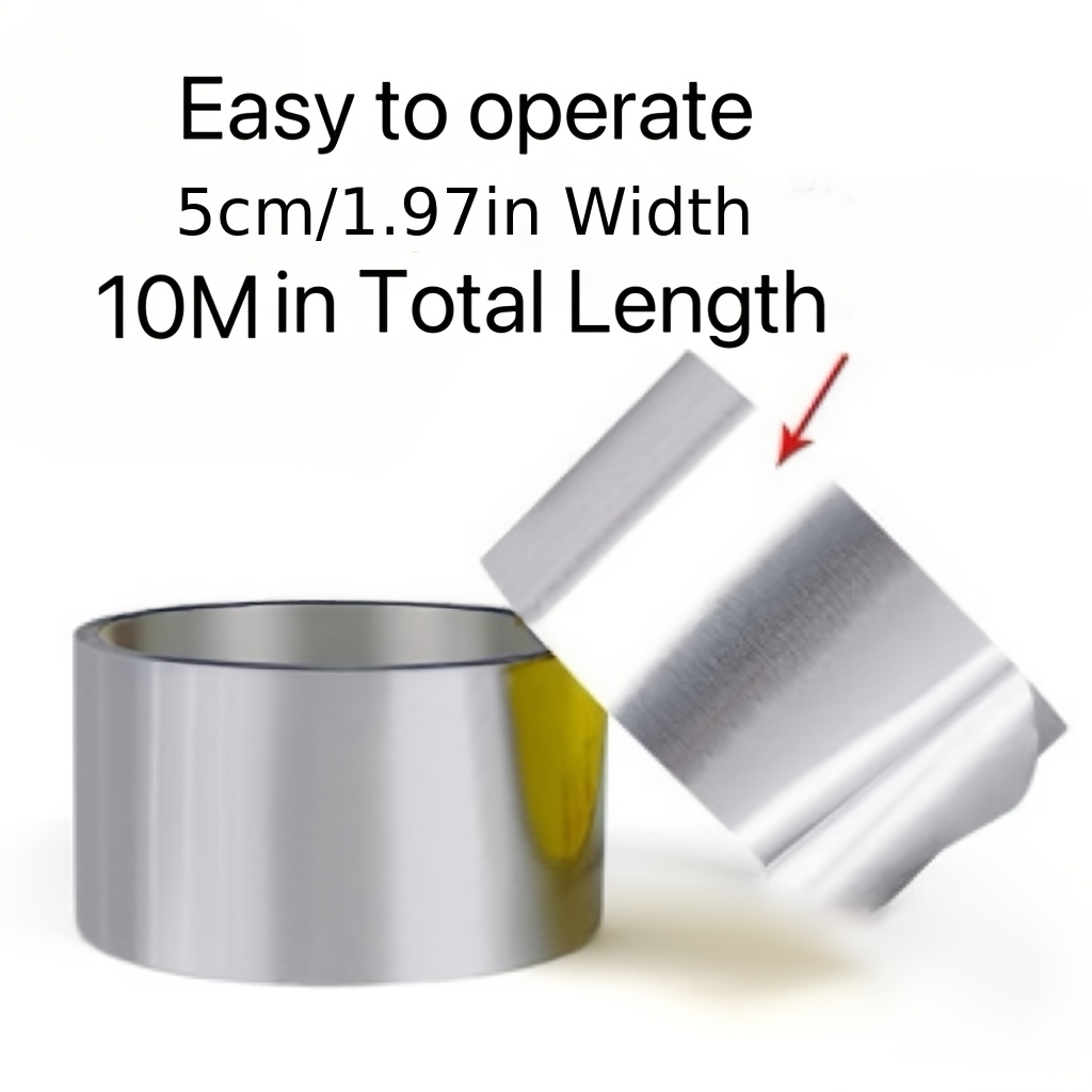 TEMU 2pcs Set, 1.97 Inches Wide, Heavy-duty Silvery Duct Tape, Flexible, No Residue, Easy To Tear, Universal Strong Adhesive, Suitable For Indoor And