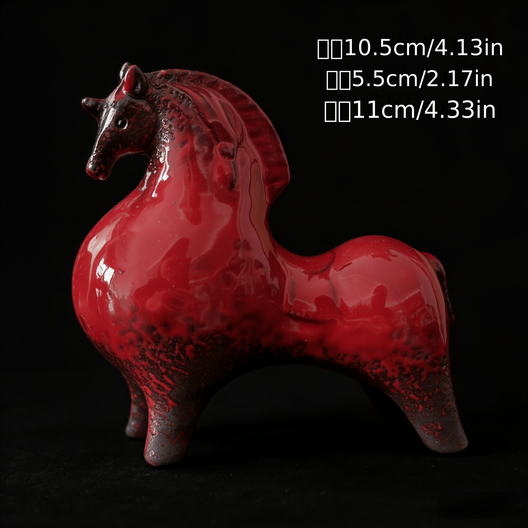 TEMU Exquisite Porcelain Horse Ornament, Ideal Gift For Home Decoration