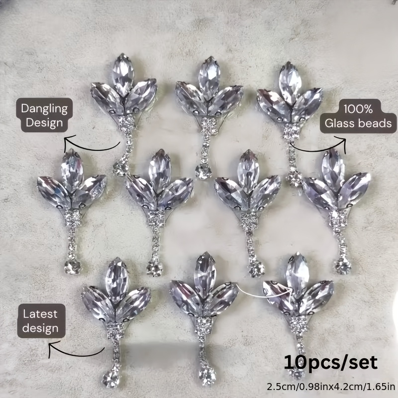 TEMU 10pcs Of Hotfix Rhinestones For Evening Dresses And Wedding Dresses