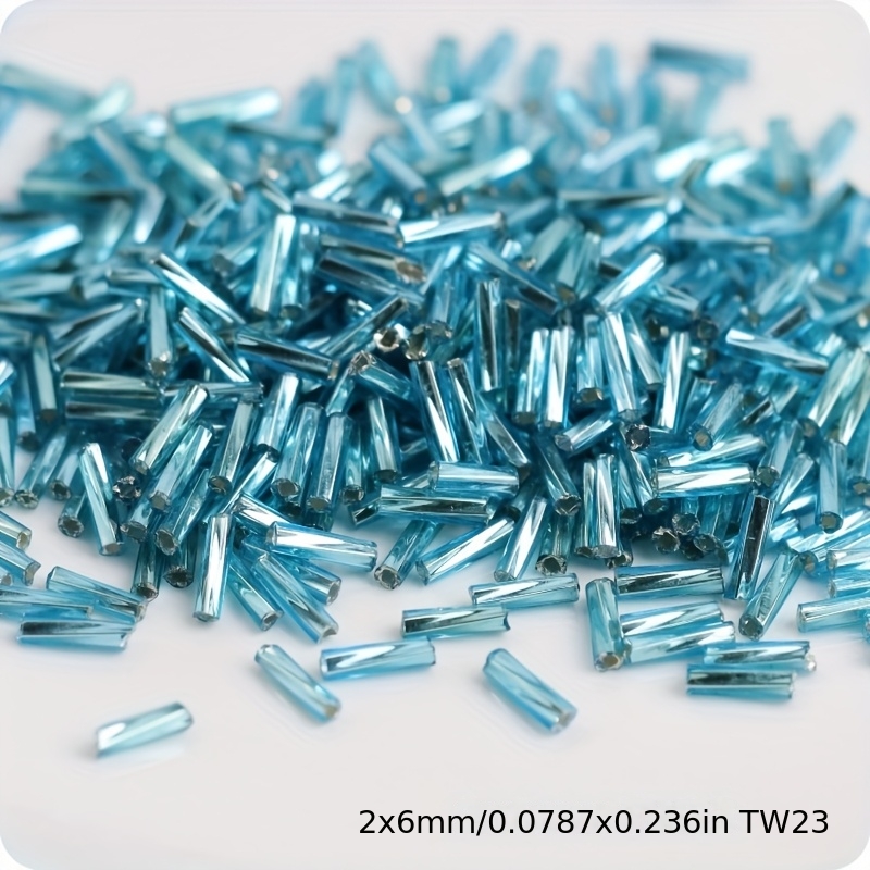 Silvery-filled Glass Twisted Tube Beads, 288pcs for DIY Jewelry Making