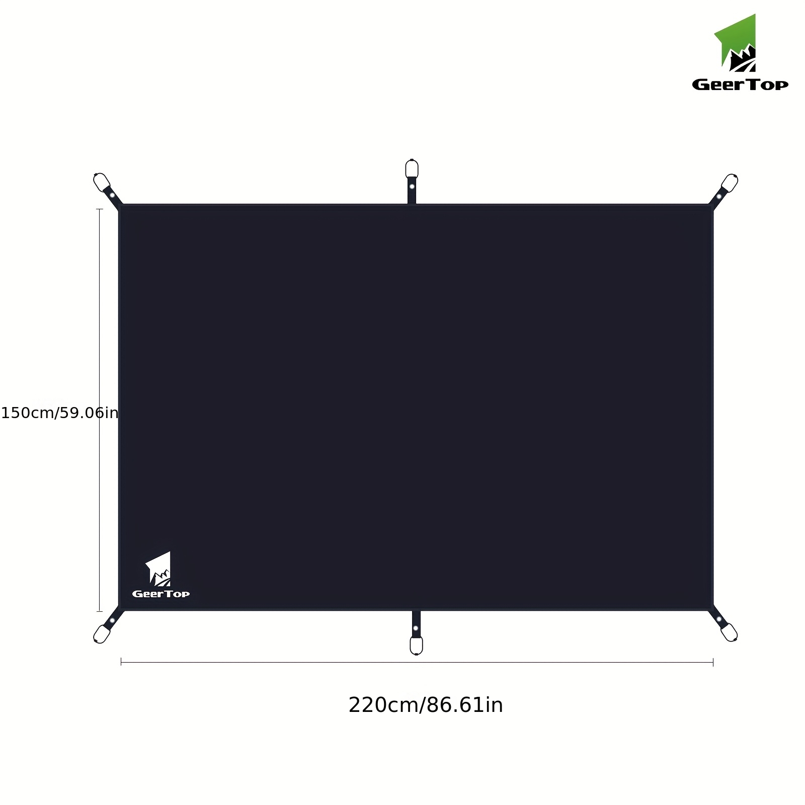 TEMU Top Mat, Tent Mat, Leisure Mat | Lightweight, Wear-resistant, Compact, Outdoor, Camping, Travel, Black, Polyester Fiber