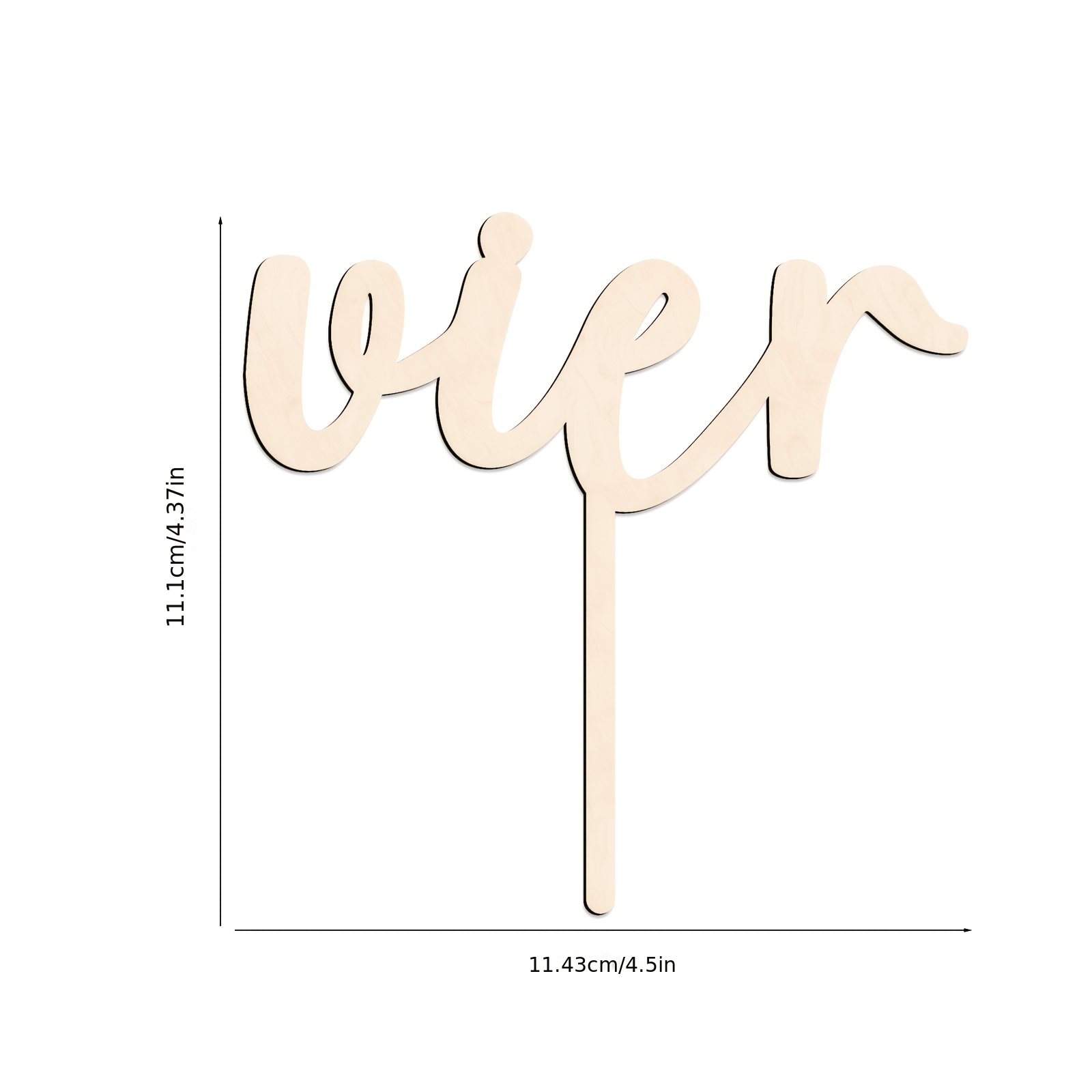 1pc 1 2 5 German 1- Wooden Cake Topper, 1-12 Birthday Wooden Cake Decoration For Birthday Party Decoration Supplies,halloween, Christmas