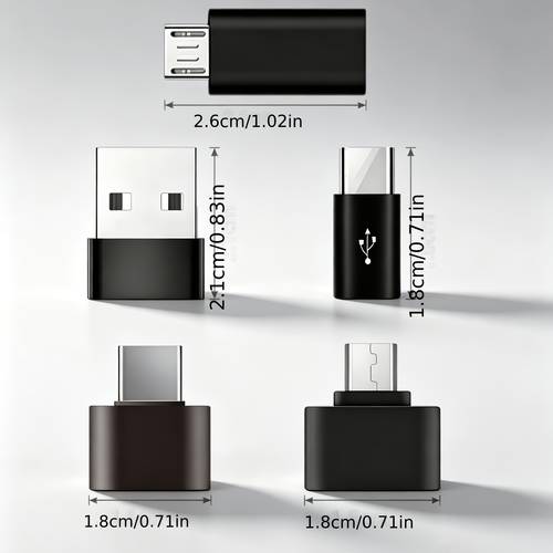 usb c to usb mini adapter usb c otg to c interface micro to c micro to c multi style combo set multi functional adapter suitable for smartphones mp3 players laptops