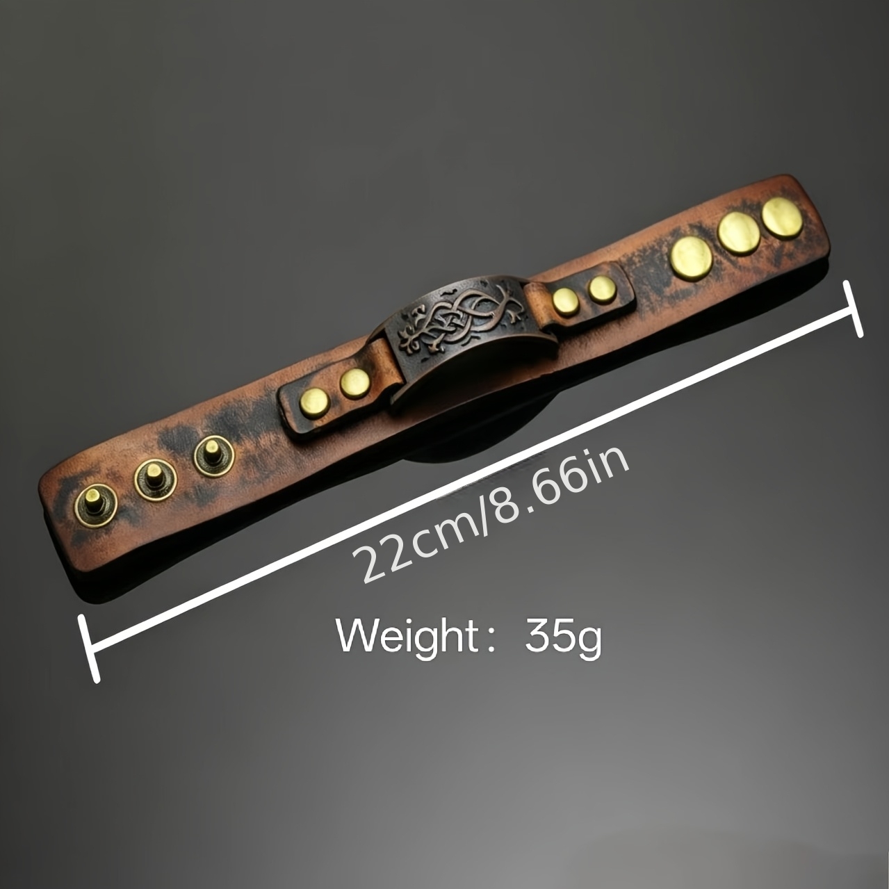 Vintage Pattern Adjustable Textured Bracelet for Men