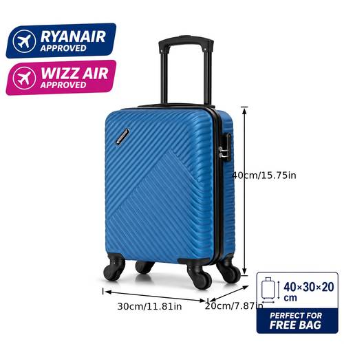 ryanair, billigfluglinie, eu-regelungen 40x30x20cm frischer und mini-koffer, mit abnehmbaren n, teleskop-schiebevorrichtung, 360-grad-drehbare , zahlenschloss, boarding-koffer, reiseutensil