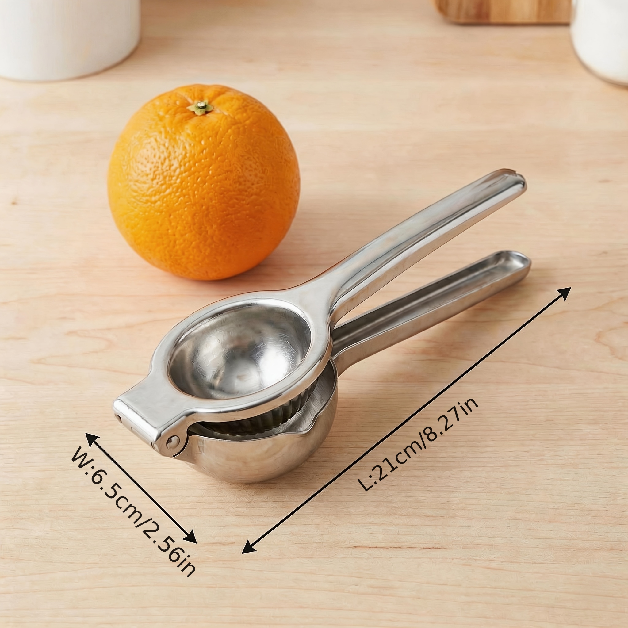 TEMU Professional Stainless Steel Manual Juicer Heavy Duty Lemon Squeezer & Orange Press, Ergonomic Handheld Fruit Juicer For Extraction, Easy To