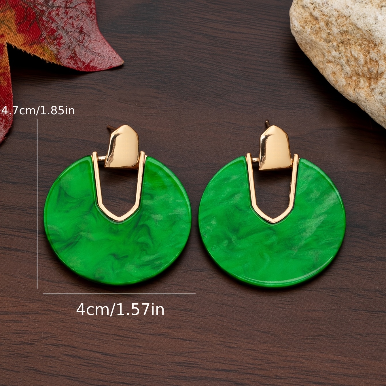 Women's Unique Geometric Acetate Drop Earrings