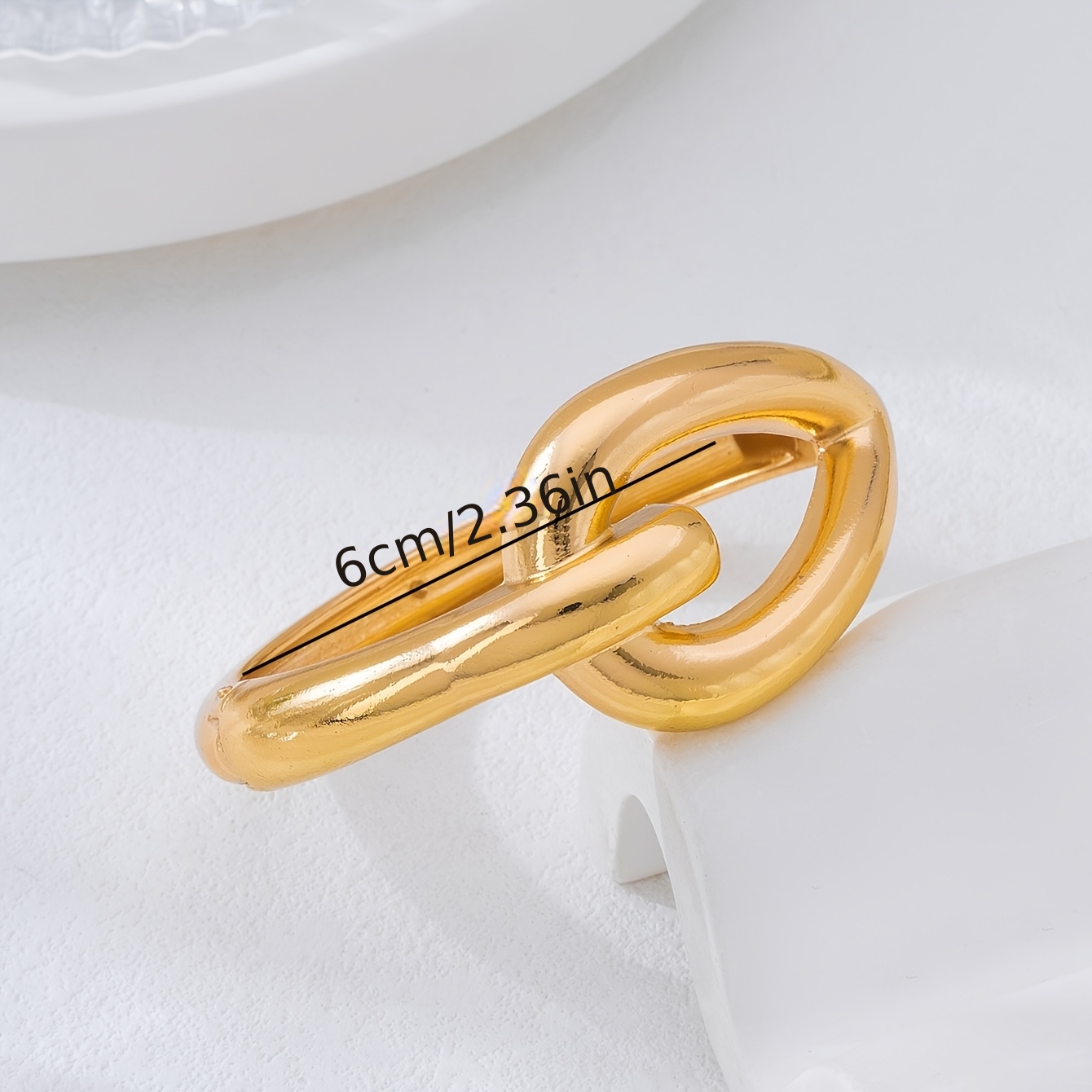 Cold Style Thick Line Hollow Water Drop Bangle Bracelet