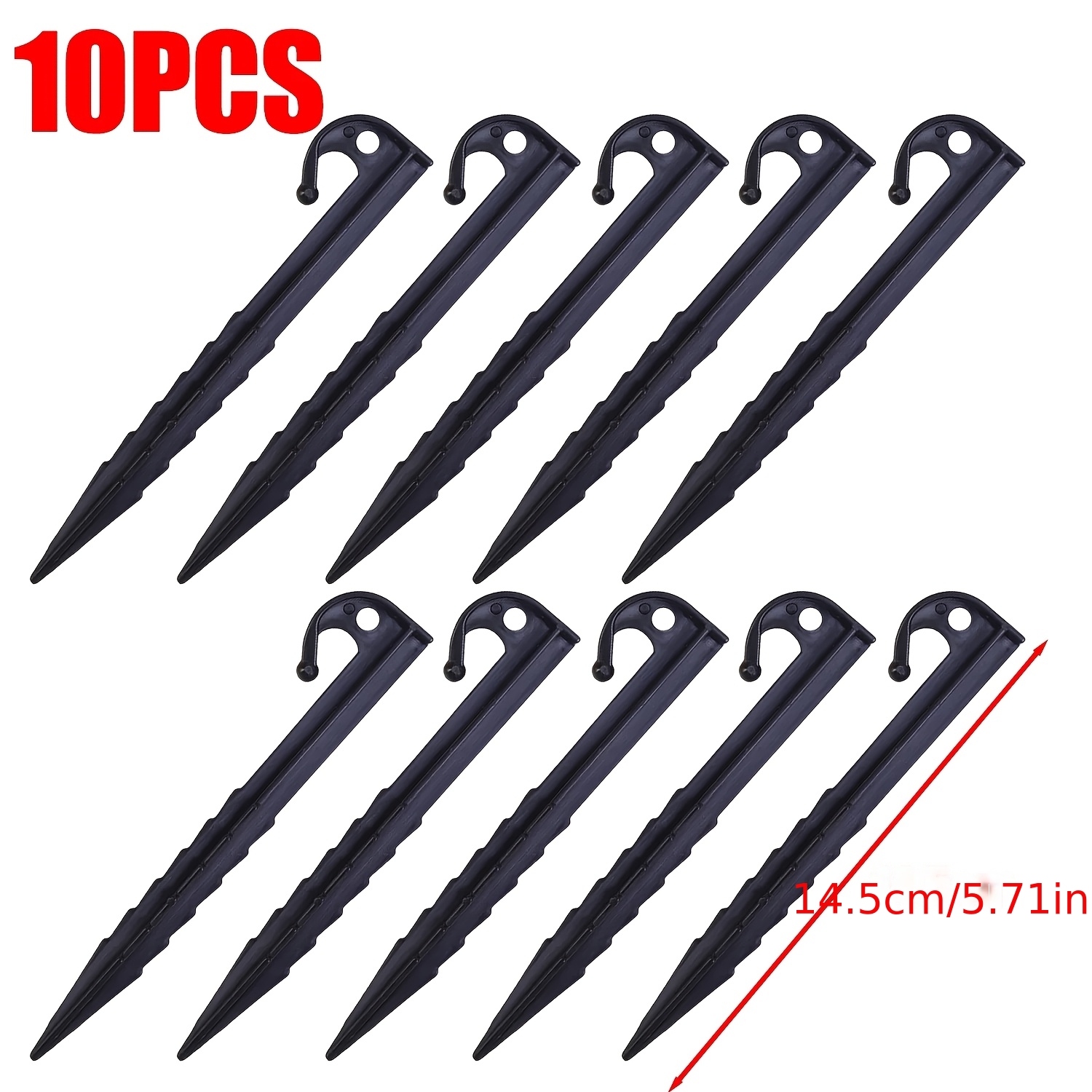 TEMU Outdoor Camping Tent Nails Sand Ground Triangular Stake Ground Awning Camping Tools Plastic Tent Pegs Nail Accessories