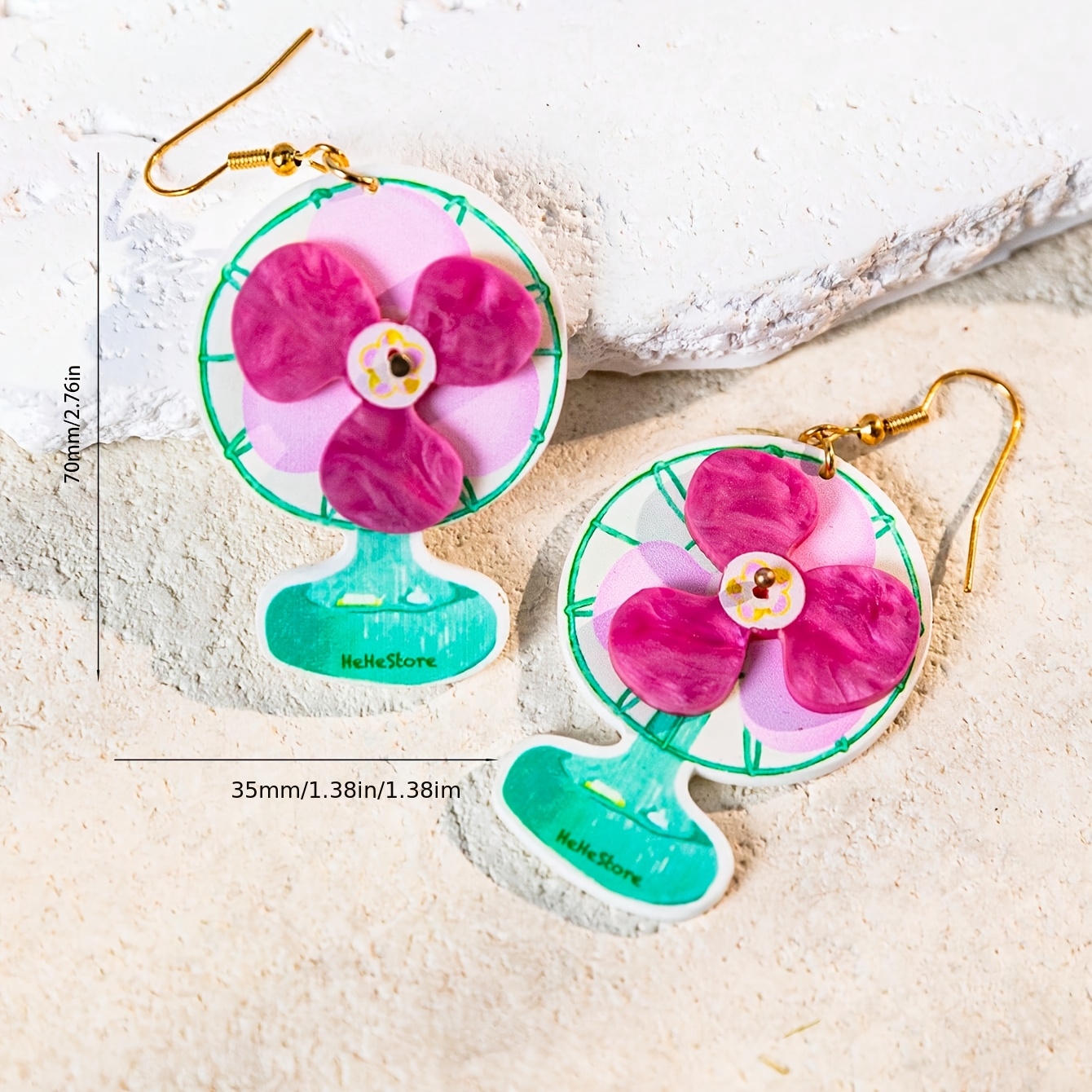 Women's Funny Cute Statement Acrylic Drop Dangle Earrings