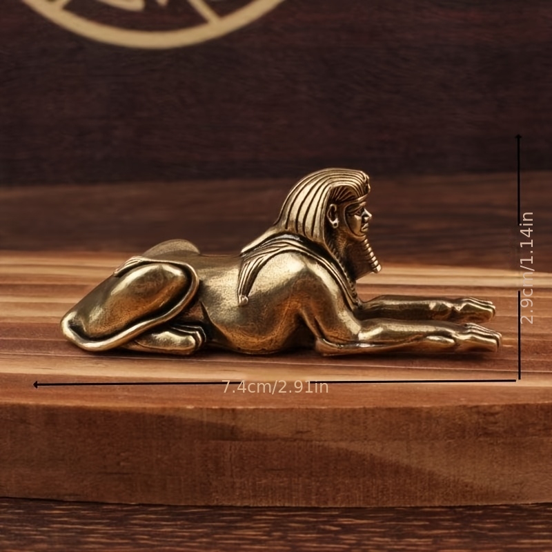 TEMU Statue en métal de lion avec visage humain, pour , , la décoration de bureau, parfaite pour la décoration intérieure et un cadeau pour