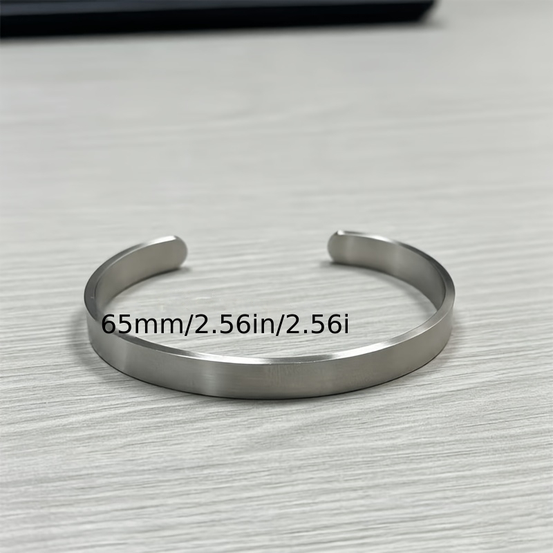 Unisex Adjustable Stainless Steel Open Bracelet, Versatile