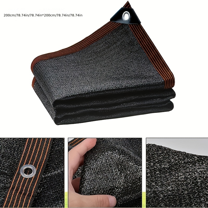 90% Shading Rate Anti-ultraviolet Black Shade Net, And Get A Free Lanyard. High-density Polyethylene Material, Breathable And Sunscreen. With Copper For , Designed For Outdoor , Gardens, And Plant Sha