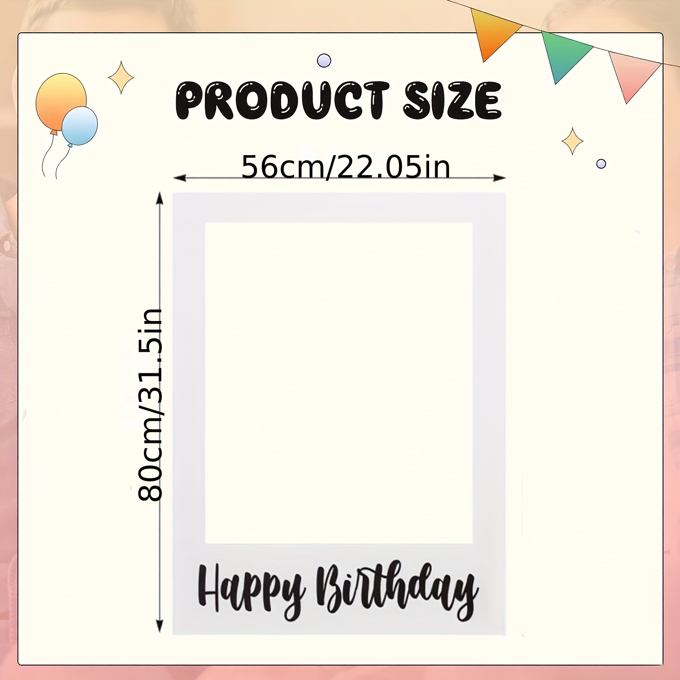 Image of 1 Photo Prop Frame For Birthday Parties, Gift Sign, And Party Photo Props – Capture Your ' Here!