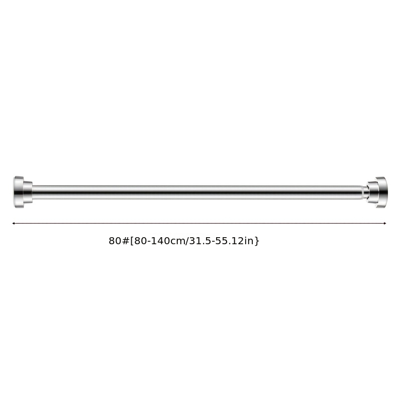 TEMU 1 Adjustable Metal Hanger Rod - Retractable No-drill Wall Mount, Suitable For Clothes, Shower Curtains, And Drying - Sturdy Heavy-duty Storage