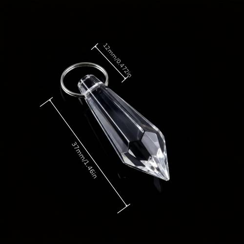 20pcs crystal icicle chandelier prism pendants light fixture candle holder curtain christmas tree transparent