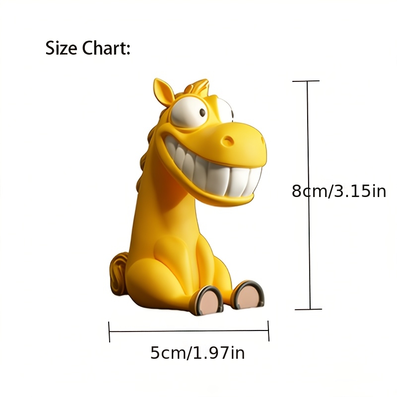 Image of A Statue With A Funny , An Horse Figurine, Perfect For Decorating An Office Desk, Room, Or Living Room, An Essential Decoration For The Year Of The Horse, And A Great Gift