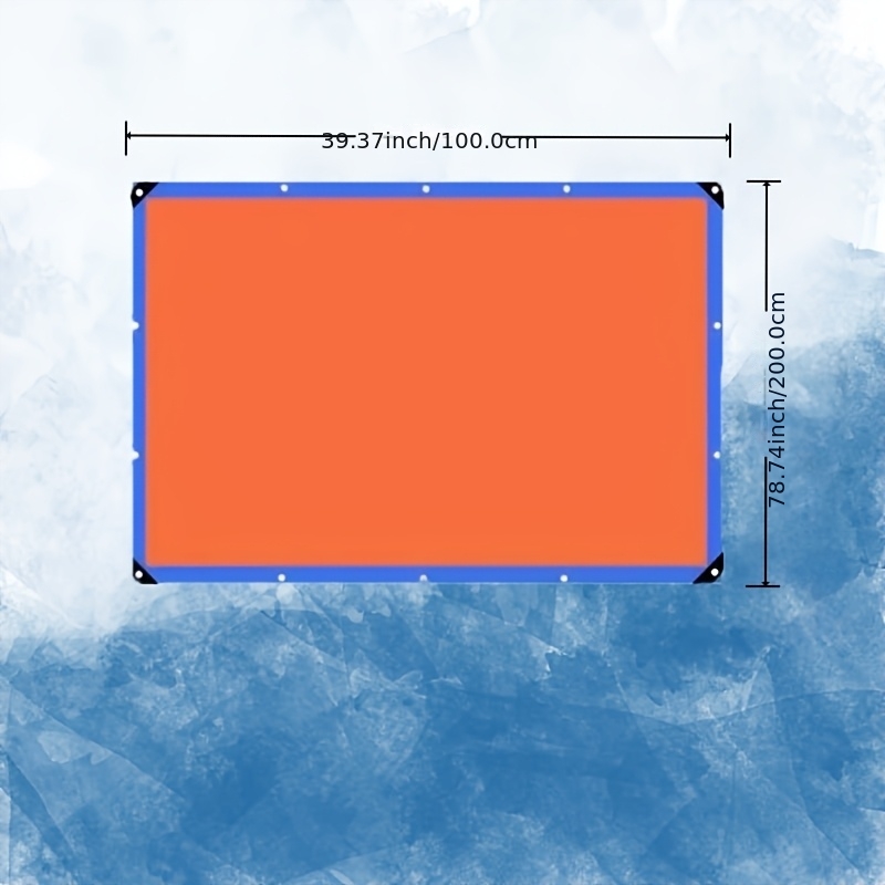 8 And Orange Double-sided Tarpaulin! Free Lanyard For And Practicality, Pe Material Thickened Tear-resistant And Weather-resistant. Double-sided Blue And Orange Uv And Frost Protection