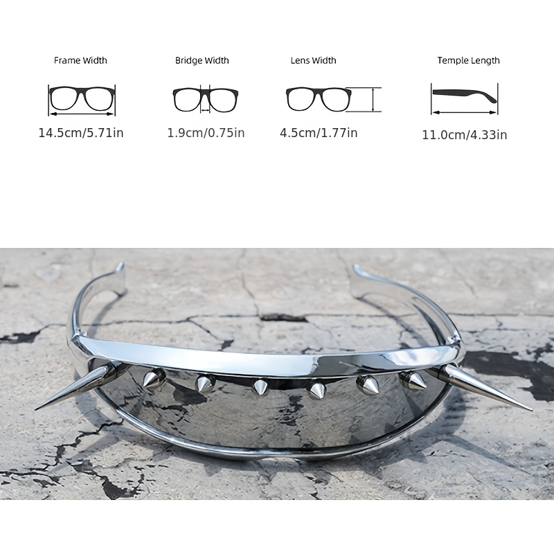 CANKUYZ Cyberpunk Devil Glasses for Halloween & Themed Parties