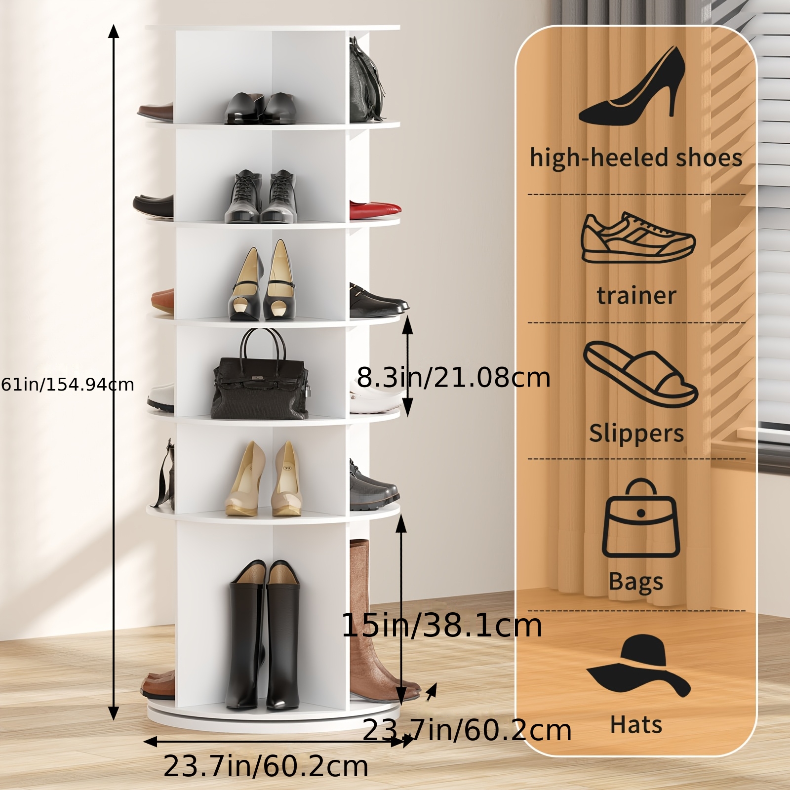 drehbarer schuhschrank 360 grad drehen haushalts
