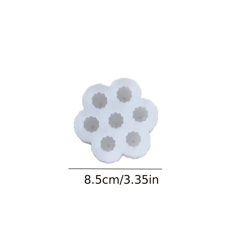 TEMU Molde de silicona de resina poroso para velas de calabaza, molde de silicona para decoración de de escritorio en casa, manualidades y regalos