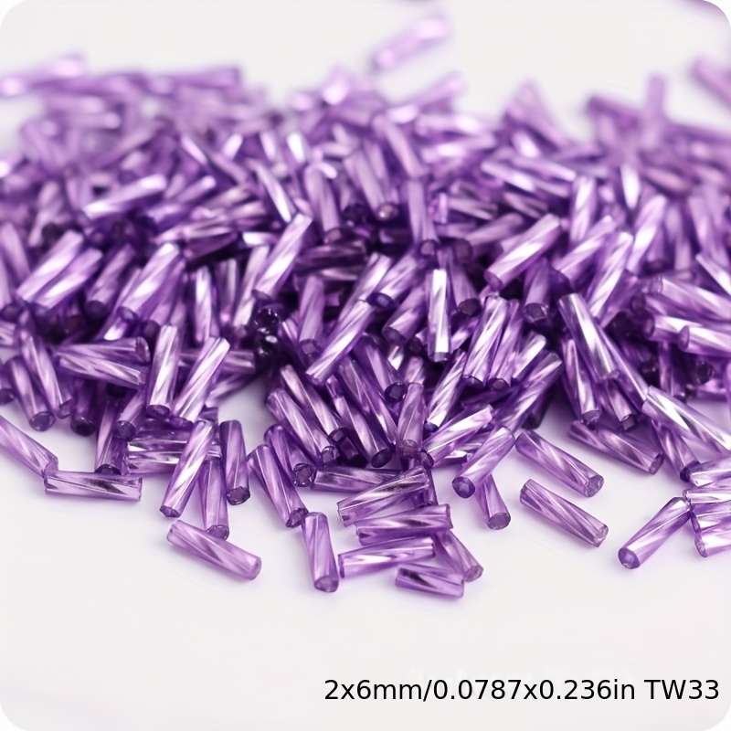 Silvery-filled Glass Twisted Tube Beads, 288pcs for DIY Jewelry Making