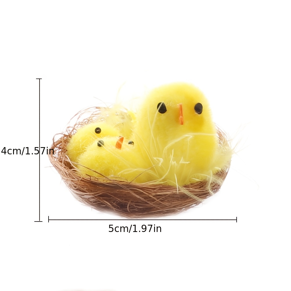 12pcs Artificial Plastic Cute Funny Chick Decorations