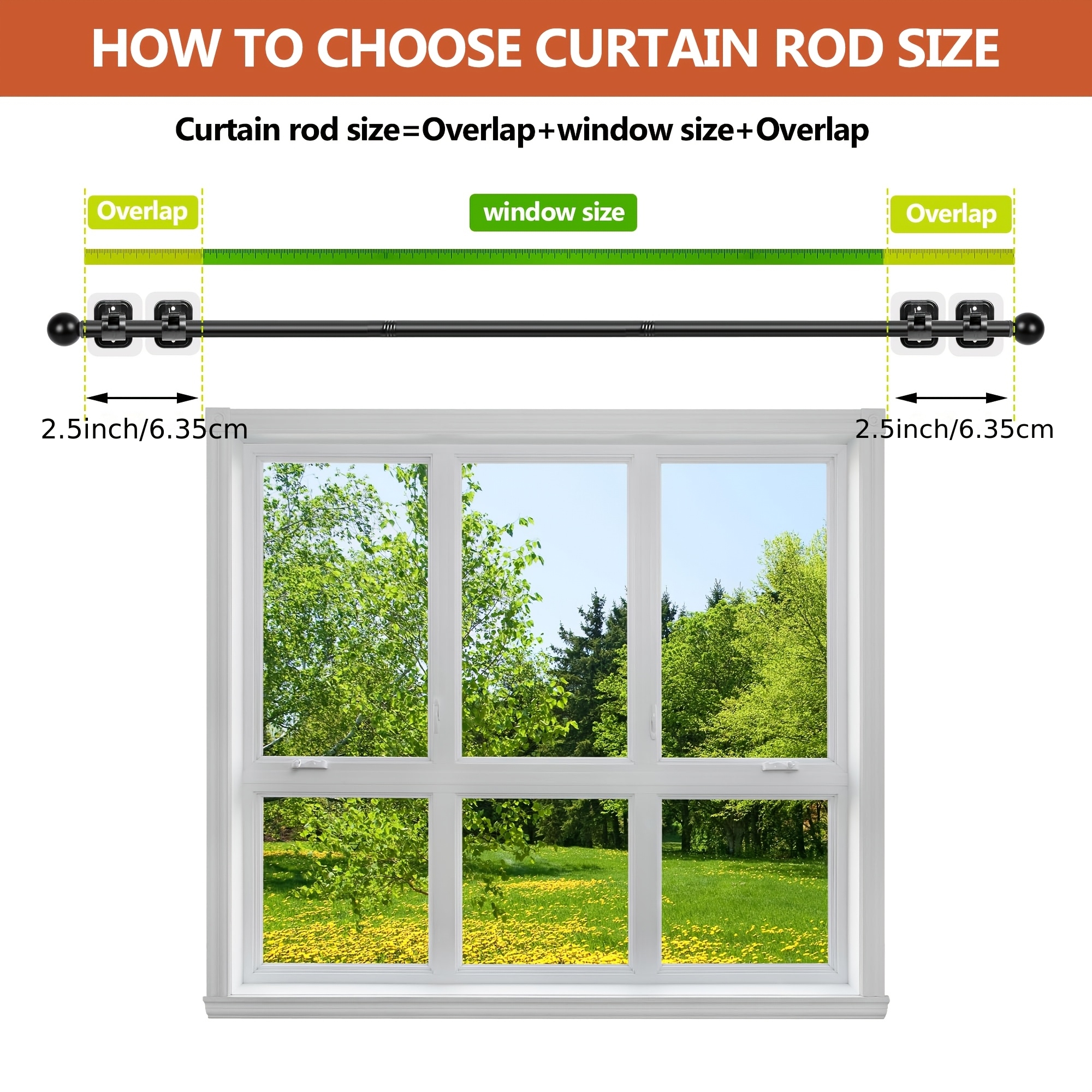 TEMU No Drill Curtain Rods For Windows 48-128 Inch - Renter Friendly Adhesive Drapey Pole With Brackets, Contemporary , For Indoor/outdoor Use,