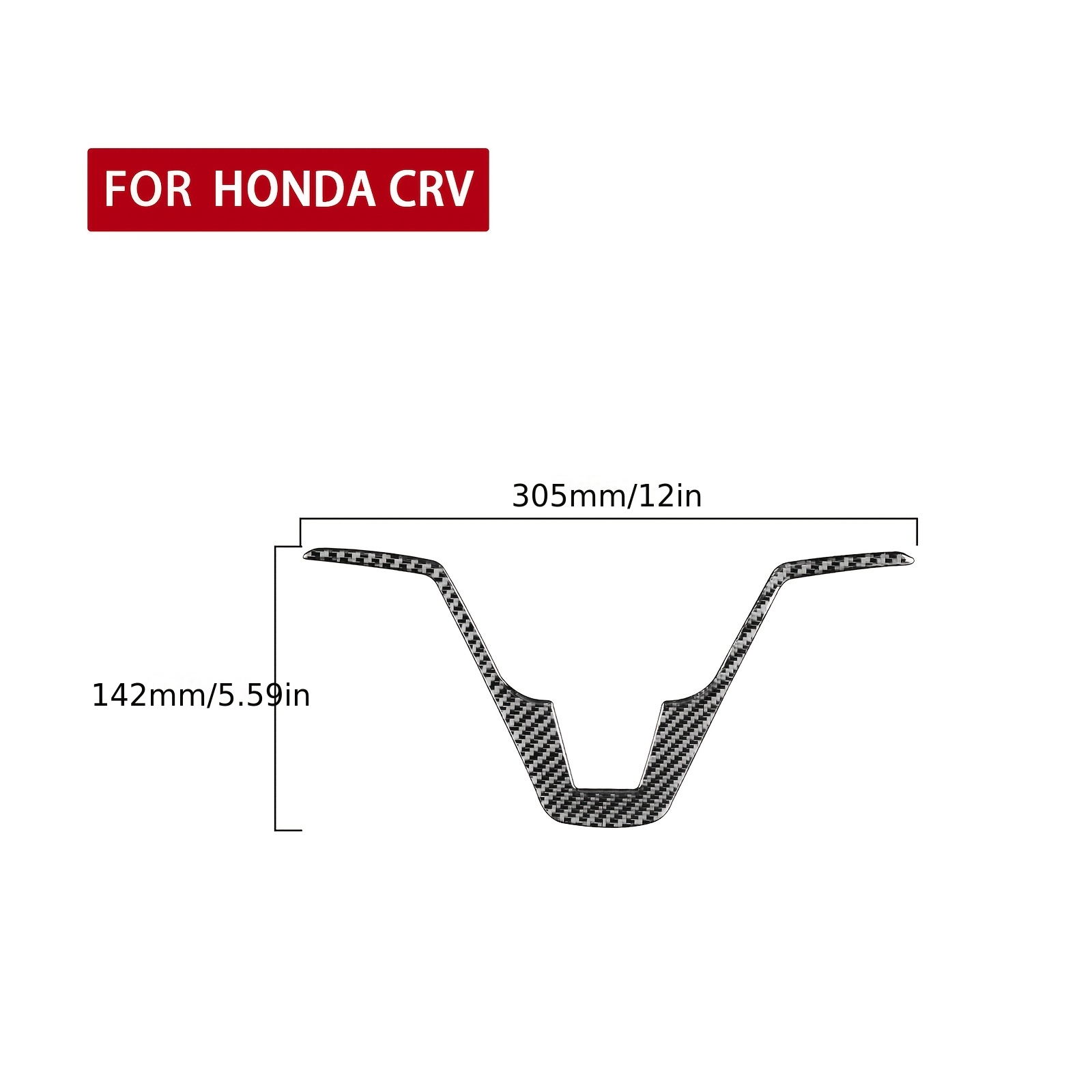 TEMU Luxury Carbon Fiber Steering Wheel Lower Trim Sticker, Suitable For Crv 2007-2011