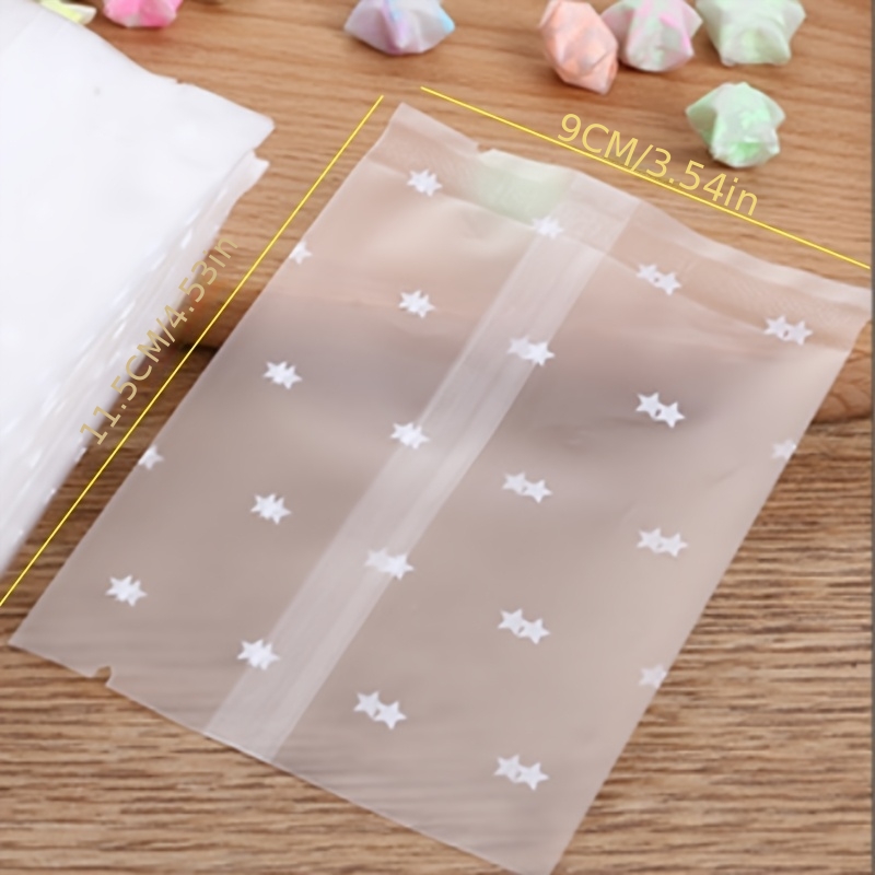 TEMU 95 pezzi/confezione di bustine per carte opache con bianche stampate, sacchetto di plastica a macchina per carte regalo, gioielli, oggetti da e