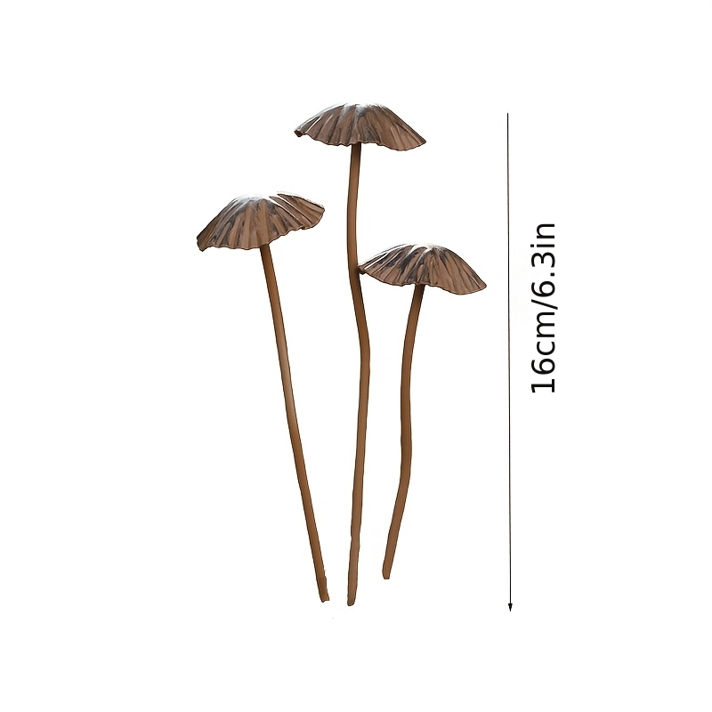 TEMU Retro Metal Rusty Mushroom Garden Decoration Set Outdoor Rusty Mushroom Plaque, Suitable For Country Style Courtyards, Lawns And Garden