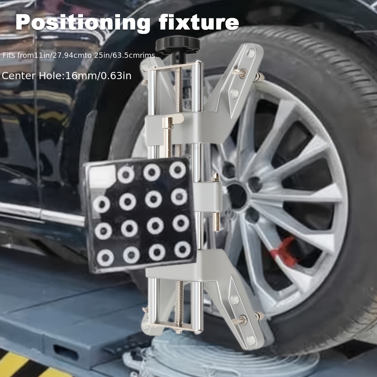 Universal Wheel Clamp and Magnetic Adapter for Wheel Alignment