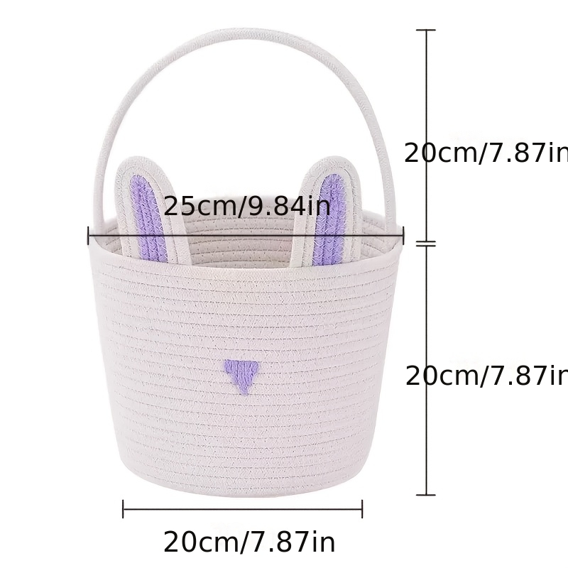 Custom Storage Basket with Your Name, Easter Egg Carry Basket