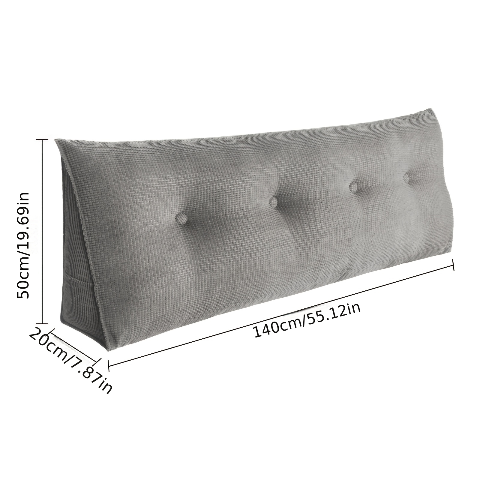 A Cozy Triangular Cushion For Your Bedside Soft, Washable, And Ideal For Reading. Perfectly On Beds, Sofas, Tatami, And More. (140 Cm)