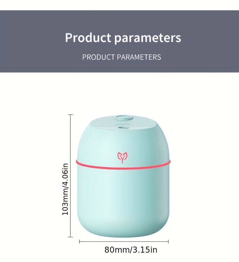 Umidificator Aromaterapie LED Colorat, Umidificator Aromaterapie LED Curcubeu, Lampă de Atmosferă cu Lumină Colorată de Noapte, Difuzor de Uleiuri Esențiale pe Bază de Apă, Umidificator Aromaterapie cu Lumină și Umbră Fermecătoare, Cadou de Sărbători pentru Prieteni/Familie/Colegi, Colorat, Umidificatoare pentru Dormitor