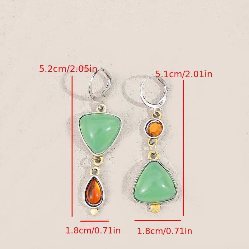 Bohemian Geometric Punk Style Resin Triangle Ear Cuffs