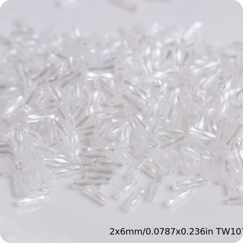 Silvery-filled Glass Twisted Tube Beads, 288pcs for DIY Jewelry Making
