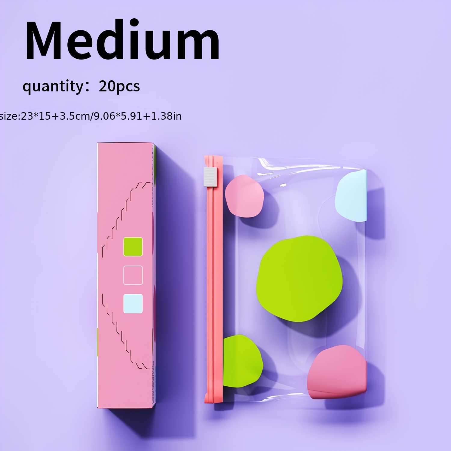 Image of 10/20/25pcs Zipper Sealed Storage Bags, Polyethylene Preservation Bags, 3 Sizes For Fruits, Vegetables, Meat, Grains, Widened Bottom Design, Good Sealing, Organizer For Fridge, No Electricity Needed