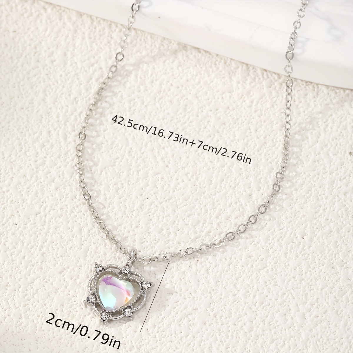 Gradient Heart Necklace for Daily Wear and Gifting