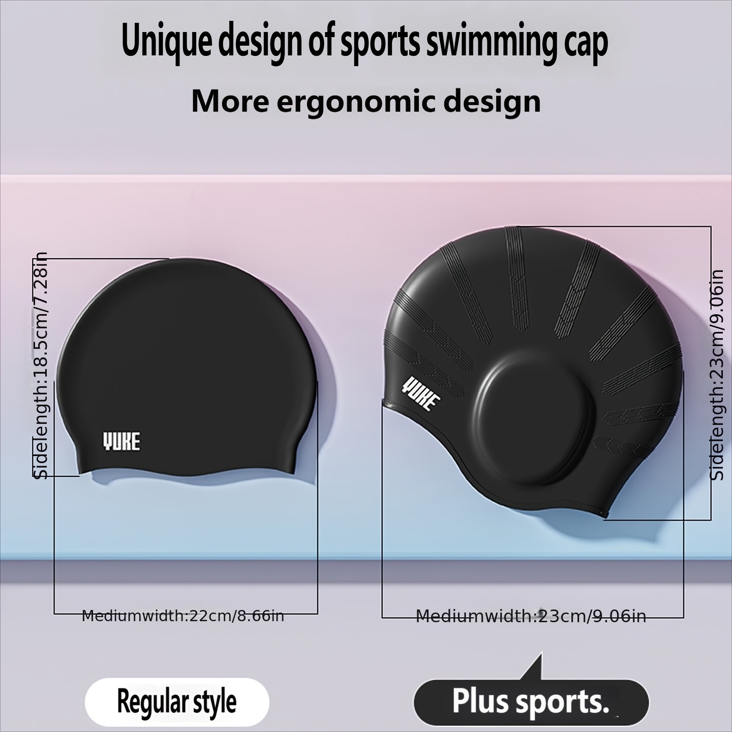 Yuke Swim Cap for Men with Ear Protection