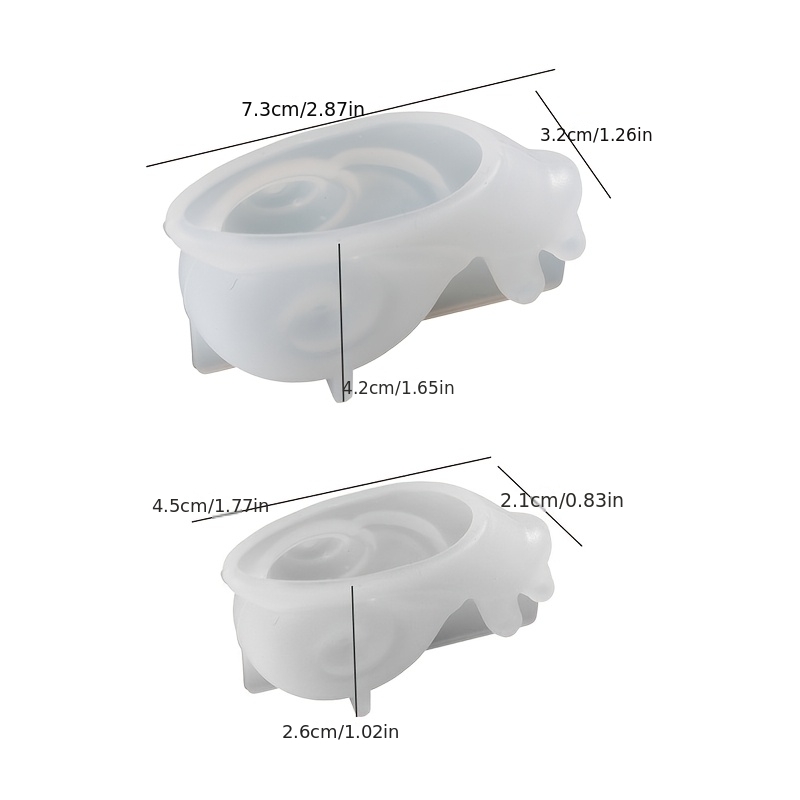 E-shop Harz Silikonform 2er Set Schnecken Gips Ornament Außenform Hof Frühlings- und Sommeratmosphäre Dekoration Hauswarming Geburtstagsgeschenk
