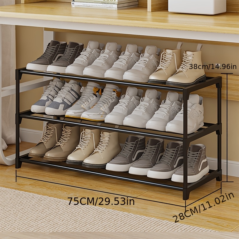 multi functional multi tier shoe rack 2 3 tier shoe storage shelf durable metal and plastic freestanding design suitable for entryway and dorm installation compatible with living room tiered shoe cabinets black and white minimalist home